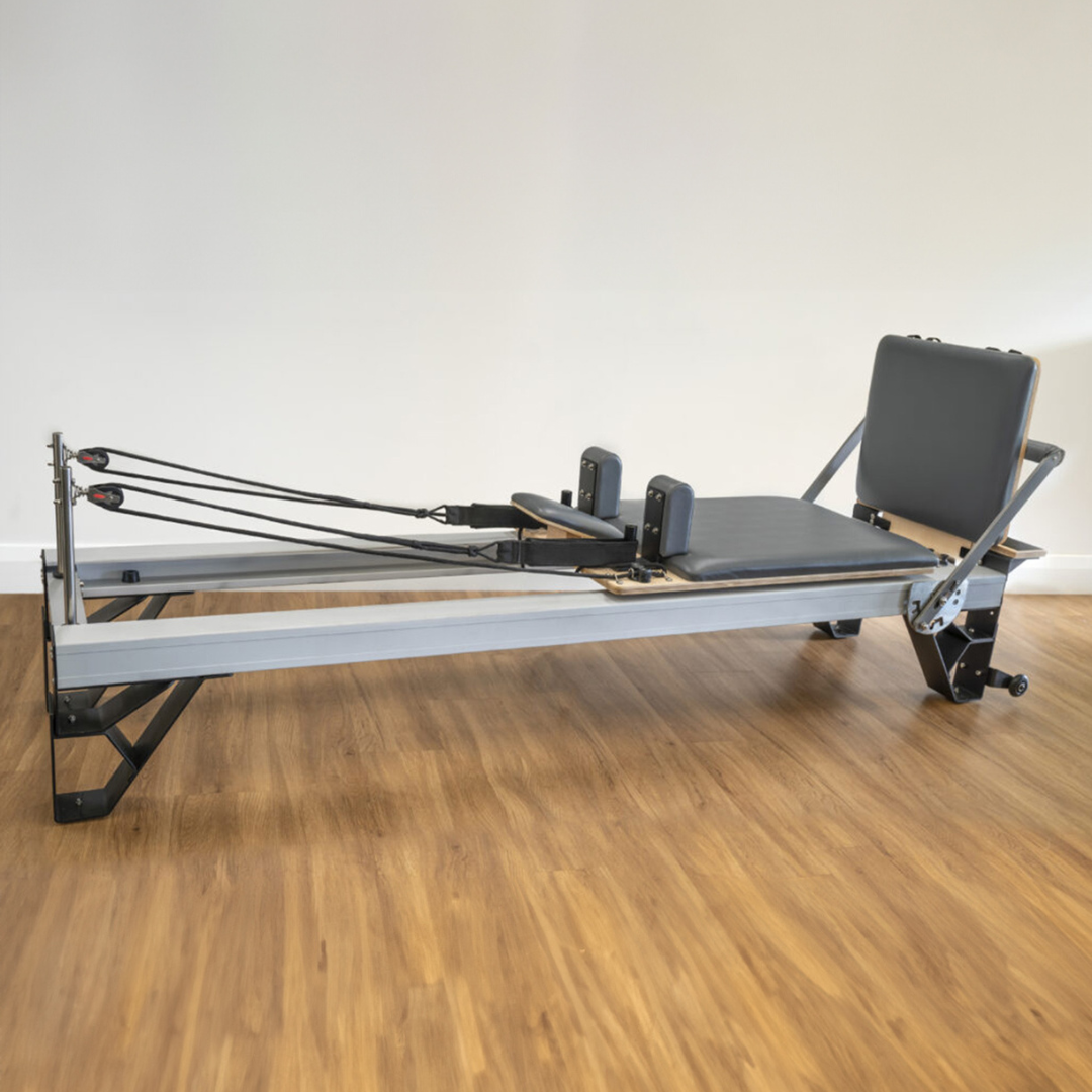 With a sleek-looking aluminium frame, designed to the highest standard to suit the @Home and Commercial Studio market in both style and affordability the Odyssey reformer is a great option for home and for studios or clinics.